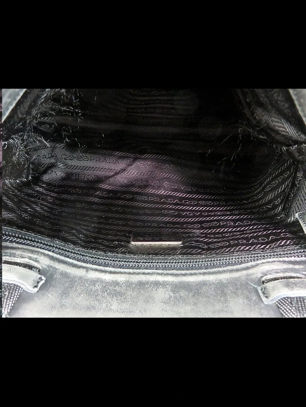 Prada Dark Green Nylon Shoulder Tote